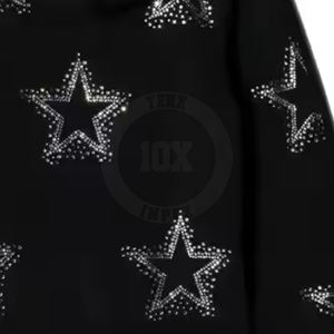 Services OEM Haute Qualité Hiver Coton Mélangé Strass Hoodies Meilleure Vente Vêtements Respirant Strass Hoodies - Product Image 4