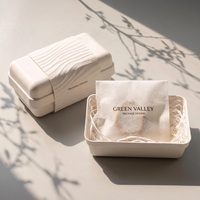 Boîte à bijoux rectangulaire blanche en pulpe moulée biodégradable pour bracelet, emballage en gros du fabricant