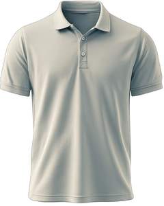 Camisa de Manga Corta para Hombre, Tejida en Algodón Suave, Transpirable, de Secado Rápido, Color Beige Claro, Estilo Casual, Cuello Golf con Botones, para Verano - Product Image 1