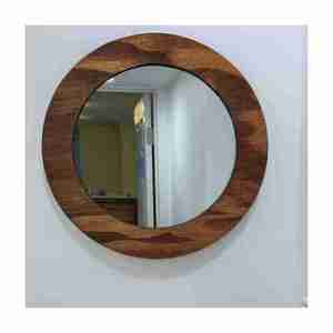 Grande demande Made In India Gym Mirror Home Decor Cadre en bois rond Exportateur de l'Inde de haute qualité - Product Image 5