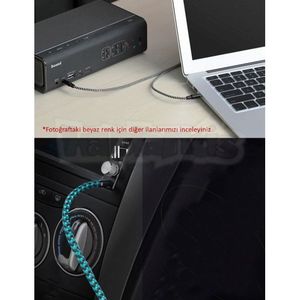 Câble audio stéréo Diwu 1M en cuivre pur tressé 3,5 mm mâle-mâle pour haut-parleur audio professionnel, guitare et radio - Bleu - Product Image 6