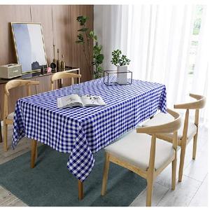 Nappe de table rectangulaire de couleur unie pour restaurant familial, de bonne qualité, imperméable, anti-taches, en coton - Product Image 4