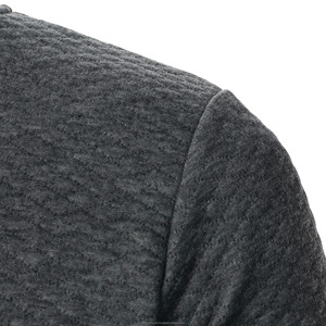 Automne hiver hommes décontracté 100% coton à capuche haut gaufre fermeture éclair col montant perlé brodé Style-flambant neuf sweats à capuche - Product Image 4