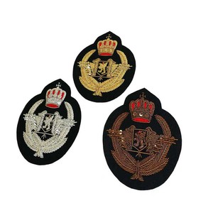 Écussons brodés faits main sur mesure en fil de bouillon sur toile, badges brodés de haute qualité pour la vente en gros - Product Image 6