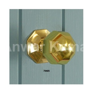 Venta caliente perilla de puerta de diseño moderno de latón marrón con perilla decorativa pulida brillante para la decoración de la habitación de la sala de estar del hogar - Product Image 1