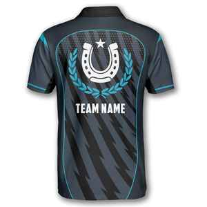 Polo de competición ecuestre para hombre, camiseta de manga corta que absorbe la humedad, transpirable, cómoda, para montar a caballo, para deportes al aire libre - Product Image 6