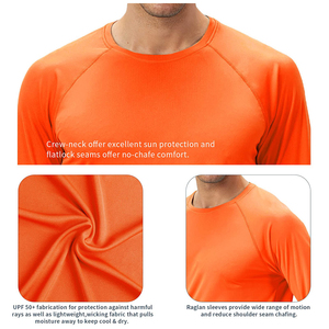 Fabricant de haute qualité vêtements de plein air Rash Guard T-shirts manches longues col rond Rash Guard pour hommes personnalisé OEM - Product Image 4
