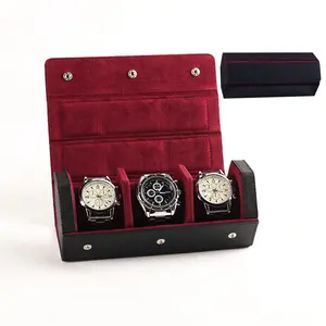 Crush Proof Hard Watch Travel Case 3 Watch Travel Case Storage Organizer Men's Watch With Box