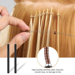 Pinzas para Extensiones de Cabello Liso Obexa, Acero Inoxidable Negro con Tratamiento Antioxidante para Extensiones de Microlink, Uso Comercial - Product Image 3