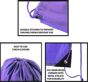 Sac à dos de sport à cordon de serrage personnalisé pour grossistes, petit sac à cordon de serrage, sacs de sport en plusieurs couleurs et tailles - Product Image 6