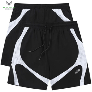 Pantalones cortos de entrenamiento de lona elásticos ecológicos para hombres 2025, transpirables con impresión digital-servicio OEM disponible - Product Image 2
