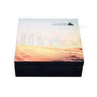 Fantaisie peinture noix bois emballage luxe moyen-orient chocolat boîte-cadeau Piano laque Dates Ramadan gâteau boîte de rangement en bois
