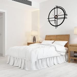 Horloge murale en métal au design minimaliste moderne, silencieuse, décorative, art mural en métal, horloge pour la maison, salon, décoration murale, intérieurs - Product Image 3