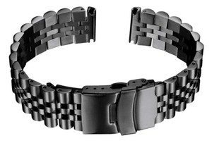 Unisex Luxury GD251 Black Stainless Steel <b>Watch</b> Band Strap 20-22mm Silver Adjustable Soft Waterproof Breathable Custom Logo - Product Image 2