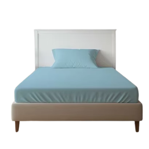 Juego de Sábanas Ajustables de Poliéster Azul de 100x200cm, Tamaño Individual, con 2 Fundas de Almohada, Suaves, Duraderas, Estilo Simple, Diseño Liso, 3 Piezas en Total - Product Image 1