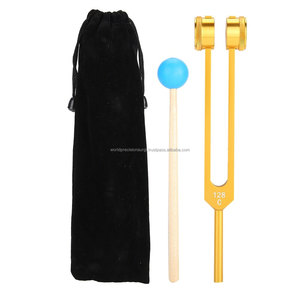 Kit de marteau réflexe à diapason manuel plaqué or 128 Hz, instrument de diagnostic neurologique et de thérapie sonore, certifié CE, chirurgical - Product Image 4