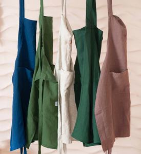 Kit d'apron de chef long 100% coton personnalisé avec logo, lavable, avec tapis de cuisson à la taille et apron vierge avec poche - Product Image 5