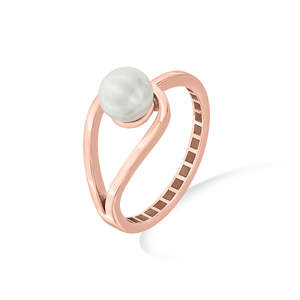 Bague en or avec perle sereine - Product Image 4