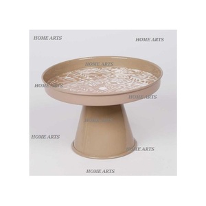 Support de gâteau à Dessert en fer classique avec couvercle en verre forme ronde support de chocolats de taille personnalisée en Inde - Product Image 2