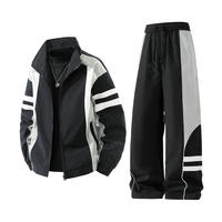 Ensemble de survêtement personnalisé en polyester et coton pour l'été, veste coupe-vent à capuche deux pièces, streetwear pour hommes, uni, écologique, léger