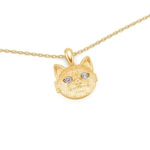 Jeulia Custom Photo Vivid Cat <b>Locket</b> Necklace with Bezel Setting Perfect Gift - Product Image 4