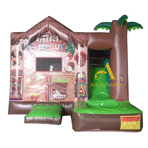 Palm Grove - Combo Inflable 2 en 1 de Tobogán y Trampolín de PVC, Casa de Obstáculos Gigante con Juguetes, Castillos y Accesorio de Soplador en Oferta - Product Image 1
