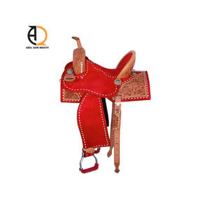 Selle de cheval en cuir occidental de haute qualité avec logo personnalisé - Product Image 3