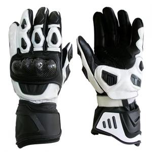 Comfortable Racing Gloves Classic Design Highly Protective Gears Reusable Non-Slip Leather Hand <b>Grip</b> Made for Motorbike Riding - Product Image 1