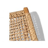 Chaise de tabouret de bar de salle à manger de jardin en bois de teck de loisirs contemporains chaise extérieure en rotin en bois pour Villa hôtel appartement restaurant