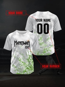 เสื้อเบสบอล/ซอฟต์บอลยูนิเซ็กซ์ ผ้าสแปนเด็กซ์/คอตตอน ขายดี คุณภาพสูง ระบายอากาศได้ดี ไซส์ใหญ่ รับสั่งทำแบบซับลิเมชั่น - Product Image 3