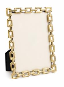 Cadre photo moderne en métal, design rectangulaire à rayures diagonales dorées, cadre photo vertical pour table, décoration d'intérieur - Product Image 3