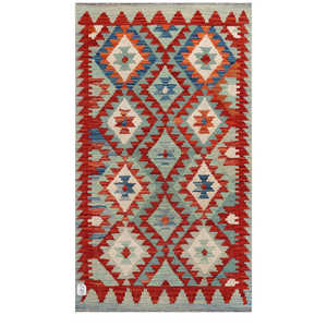 Maimana Afghanistan Kilim <b>Rug</b> 122 X 72 cm <b>Traditional</b> Handwoven Area <b>Rugs</b> Set - Product Image 1