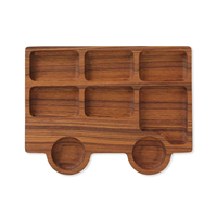 Plateau en bois massif écologique pour apéritifs, fromages, pains, fruits, collations - Présentation de nourriture moderne et rustique pour table à manger, buffet