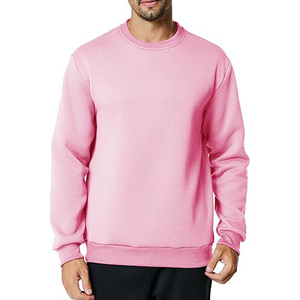 Sweat-shirt à col rond décontracté pour hommes Pull en coton surdimensionné avec tissu doux et garnitures côtelées pour une tenue décontractée quotidienne - Product Image 1