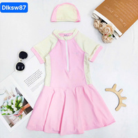 Traje de baño de Fitness de secado rápido de alta calidad para mujeres y niños, diseño Floral personalizado, pantalones de natación impermeables de nailon Spandex, conjunto de 2 piezas