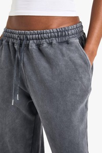 Pantalones de chándal de forro polar con cintura elástica y dobladillo con puños rectos deportivos informales de encaje de Invierno para mujer personalizados al por mayor OEM - Product Image 3