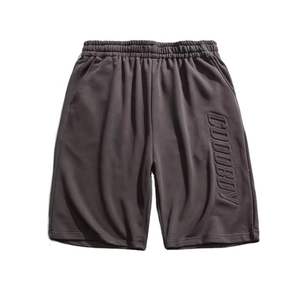 Ensemble short de motard d'été personnalisé avec logo en relief 3D Style High Street Shorts pour hommes 100% coton OEM solide - Product Image 3