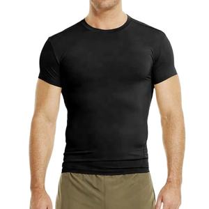 Men's Quick Dry Breathable Eco-Friendly Polyester/Cotton Gym T-Shirt Sporty Design Short Sleeve Moisture Wicking Athletic - Product Image 1