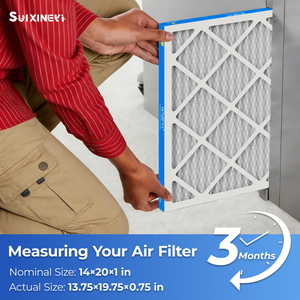 Filtro de Aire Plegado SUIXINEYI MERV8 14x20x1 para HVAC, Filtros de Repuesto para Aire Acondicionado y Calderas, Forma Rectangular - Product Image 3