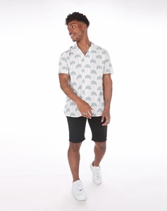 Conjunto de Camisa y Pantalones Cortos Casuales Transpirables con Estampado Floral y Cuello en V para Hombre, Atuendo de Verano para Venta al por Menor y Dropshipping en la UE - Product Image 2