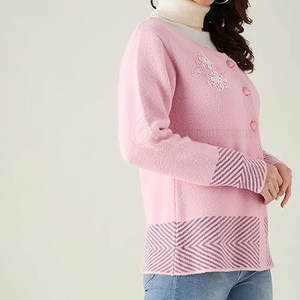 Suéteres de Punto Casuales de Invierno para Mujer, Manga Larga, Algodón/Lana, Tallas Grandes, Transpirables, de la Mejor Calidad - Product Image 4