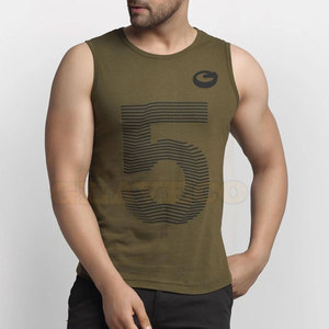Ropa de gimnasio sin mangas Camiseta sin mangas para hombre En stock Camiseta hecha de algodón sin mangas para hombre Camiseta sin mangas para hombre de nuevo estilo - Product Image 1