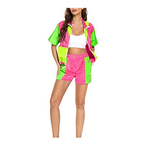 Ropa deportiva OEM para mujer conjuntos cortavientos Logotipo de alta calidad impreso conjunto de pantalones cortos de 2 piezas nuevo diseño conjuntos cortavientos para mujer - Product Image 3