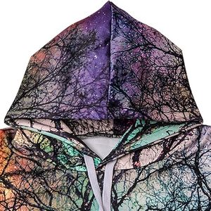 Custom Design Quick-drying Breathable <b>Hoodies</b> Long-sleeved Custom Design Hooded 3D <b>Galaxy</b> Print Big Pockets - Product Image 3