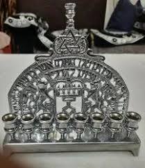 Handcrafted Brass Menorah Candle Holder Hanukkah Candle Stand Jewish <b>Lamp</b> Decorative Religious Home Decor - Product Image 4