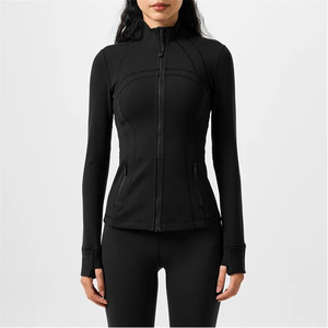 Survêtement de détente à fermeture éclair pour femme Ensemble deux pièces confortable Survêtement athlétique pour femme Ensemble d'entraînement à séchage rapide - Product Image 1