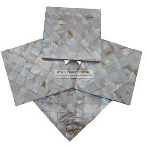 Posavasos con incrustaciones de lujo vintage, posavasos de té con incrustaciones de madreperla de estilo marroquí al mejor precio - Product Image 1
