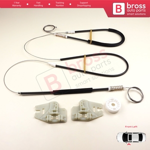 BWR491 Kit de réparation de lève-vitre porte avant gauche pour série 3 E46 2001-2005 4/5 porte Facelift 51337020659 Bross Auto Parts - Product Image 2