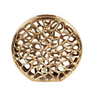 Most Popular Cast Aluminum Handmade Flower <b>Vase</b> With Natural Brass Finishing Customized Home Decorative Flower <b>Vase</b> <b>Set</b> of Two - Product Image 3