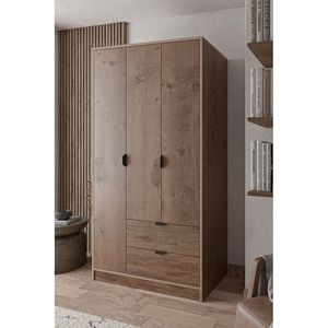 Arden Thiết Kế Hiện Đại Thân Thiện Với Môi Melamine Tủ Quần Áo Tủ Quần Áo 3-Cửa 2-Ngăn Kéo Lưu Trữ Đơn Vị Cho Nhà Trường Bệnh Viện Biệt Thự Phòng Ngủ - Product Image 3